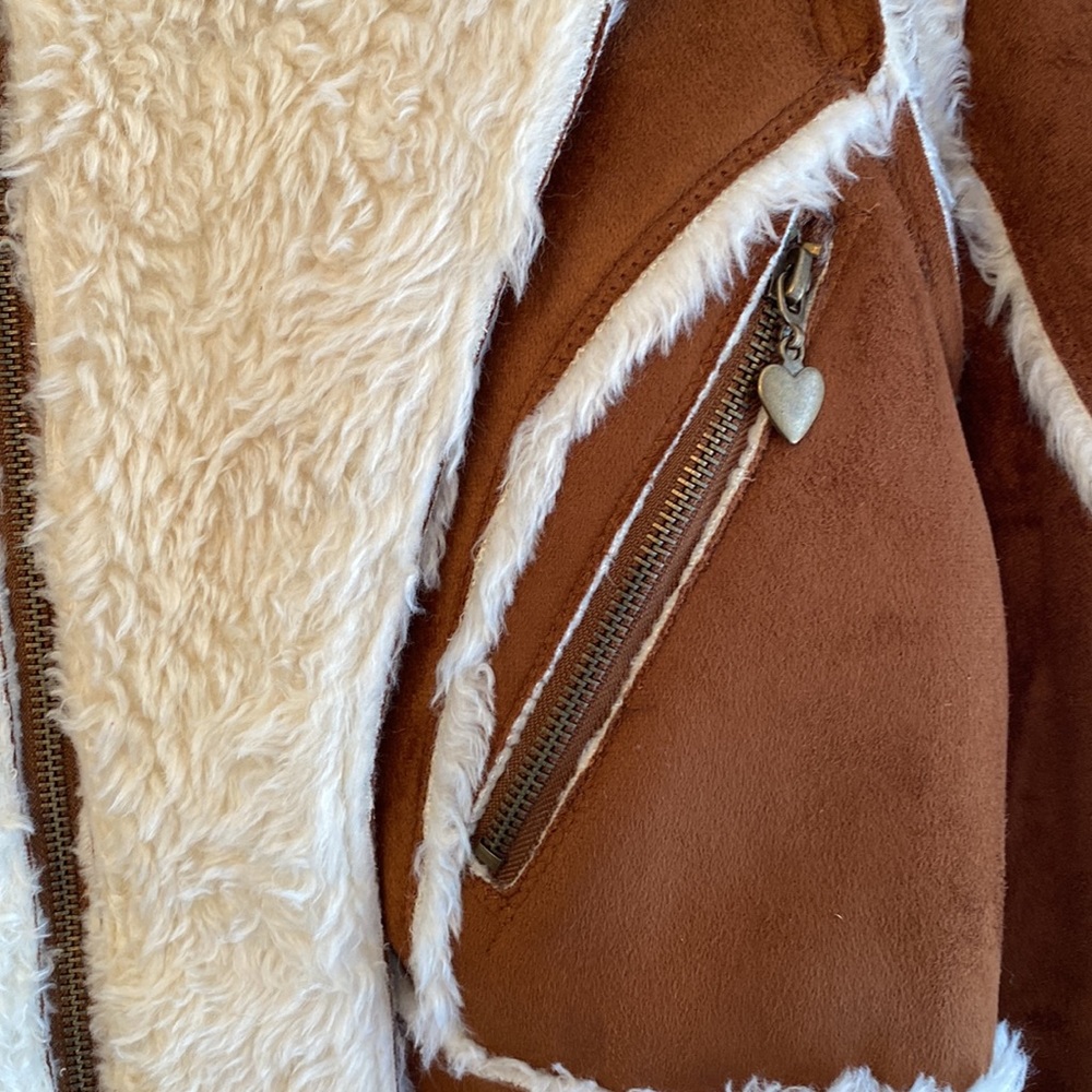 NWOT Regent Toffee Faux Suede Coat - Picture 7 of 15